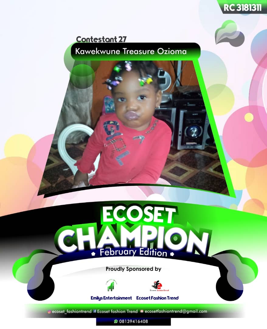 Vote KAWEKWUNE	TREASURE OZIOMA in ECOSET CAMPIONS OF FEBRUARY Voting Contest @ Fetem.com.ng