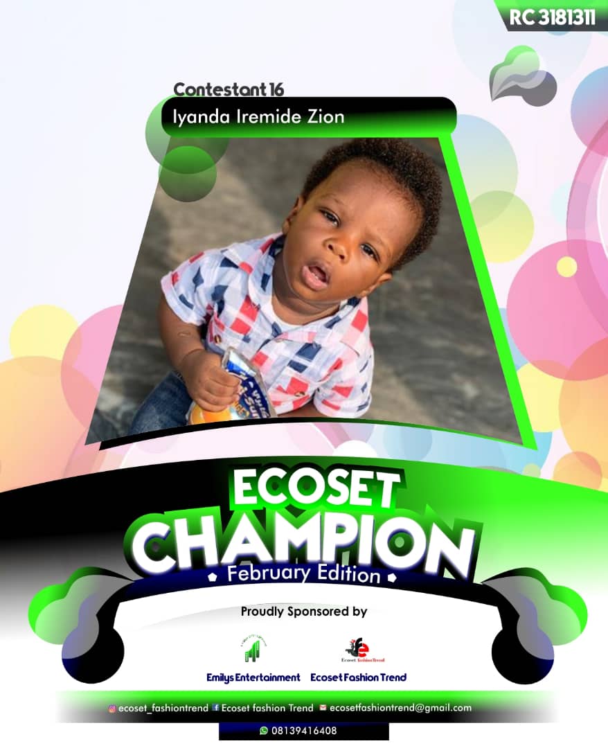 Vote IYANDA	IREMIDE ZION in ECOSET CAMPIONS OF FEBRUARY Voting Contest @ Fetem.com.ng