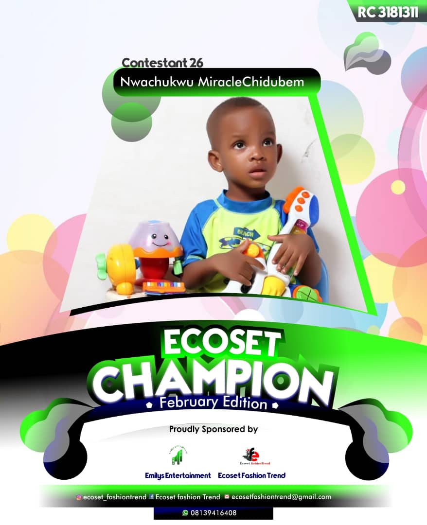 Vote NWACHUKWU	MIRACLE CHIDUBEM in ECOSET CAMPIONS OF FEBRUARY Voting Contest @ Fetem.com.ng