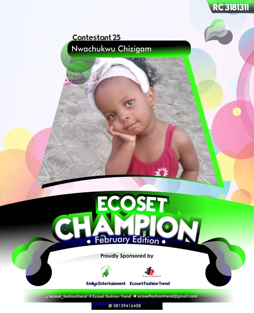 Vote NWACHUKWU	CHIZIGAM FRIEND in ECOSET CAMPIONS OF FEBRUARY Voting Contest @ Fetem.com.ng