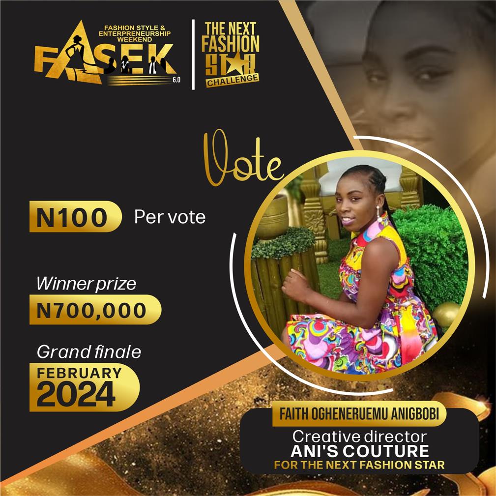 Vote ANI'S COUTURE in Next Fashion star Voting Contest @ Fetem.com.ng