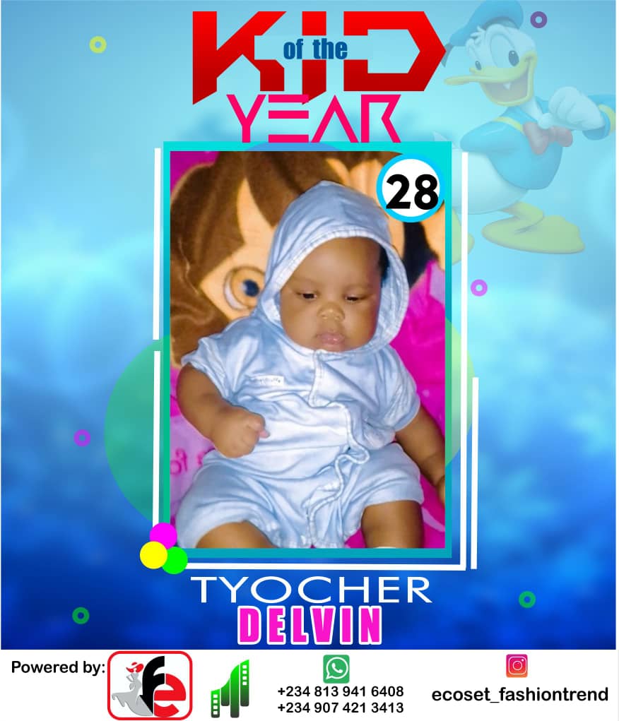 Vote TYOCHER DELVIN	DENNIS in ECOSET FASHION CREATIVE KID OF THE YEAR 2020 Voting Contest @ Fetem.com.ng