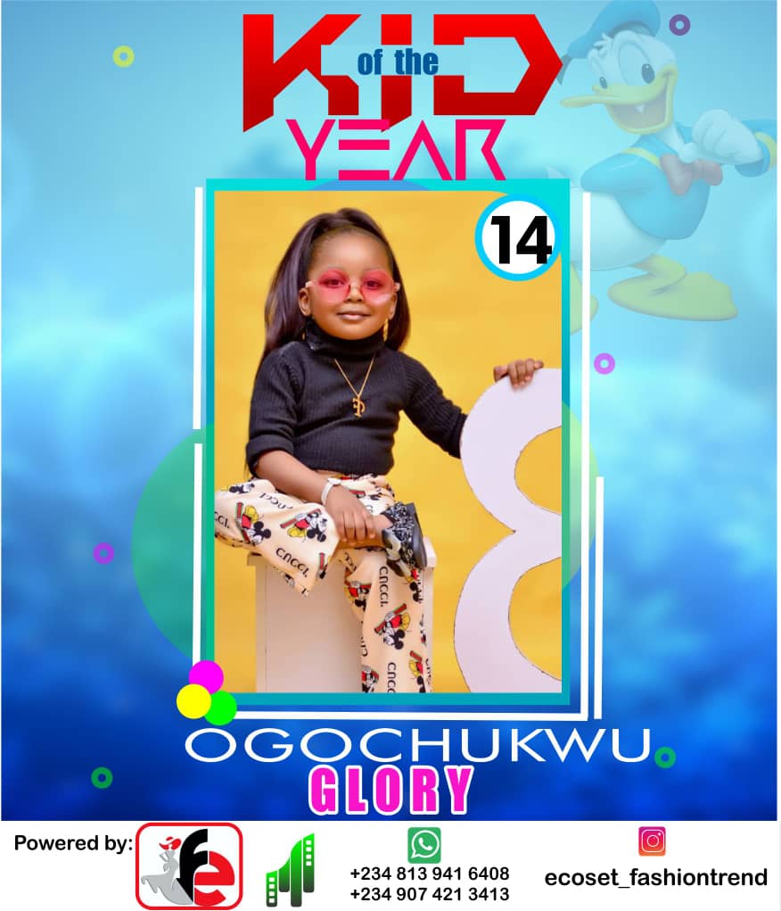 Vote OGOCHUKWU GLORY	CHUKWUFUMNANYA in ECOSET FASHION CREATIVE KID OF THE YEAR 2020 Voting Contest @ Fetem.com.ng