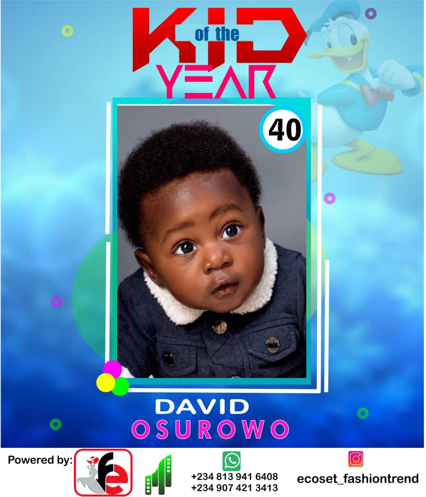 Vote OSUROWO DAVID in ECOSET FASHION CREATIVE KID OF THE YEAR 2020 Voting Contest @ Fetem.com.ng