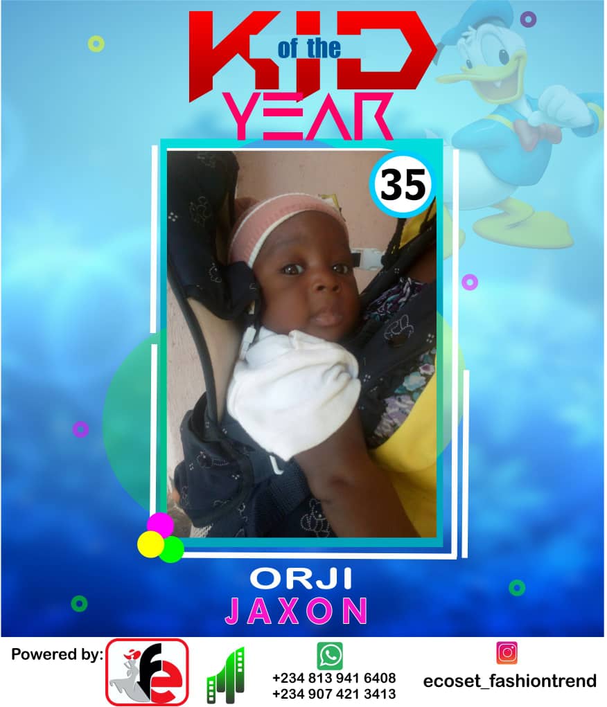 Vote ORJI	JAXON CHUKUABUKA in ECOSET FASHION CREATIVE KID OF THE YEAR 2020 Voting Contest @ Fetem.com.ng