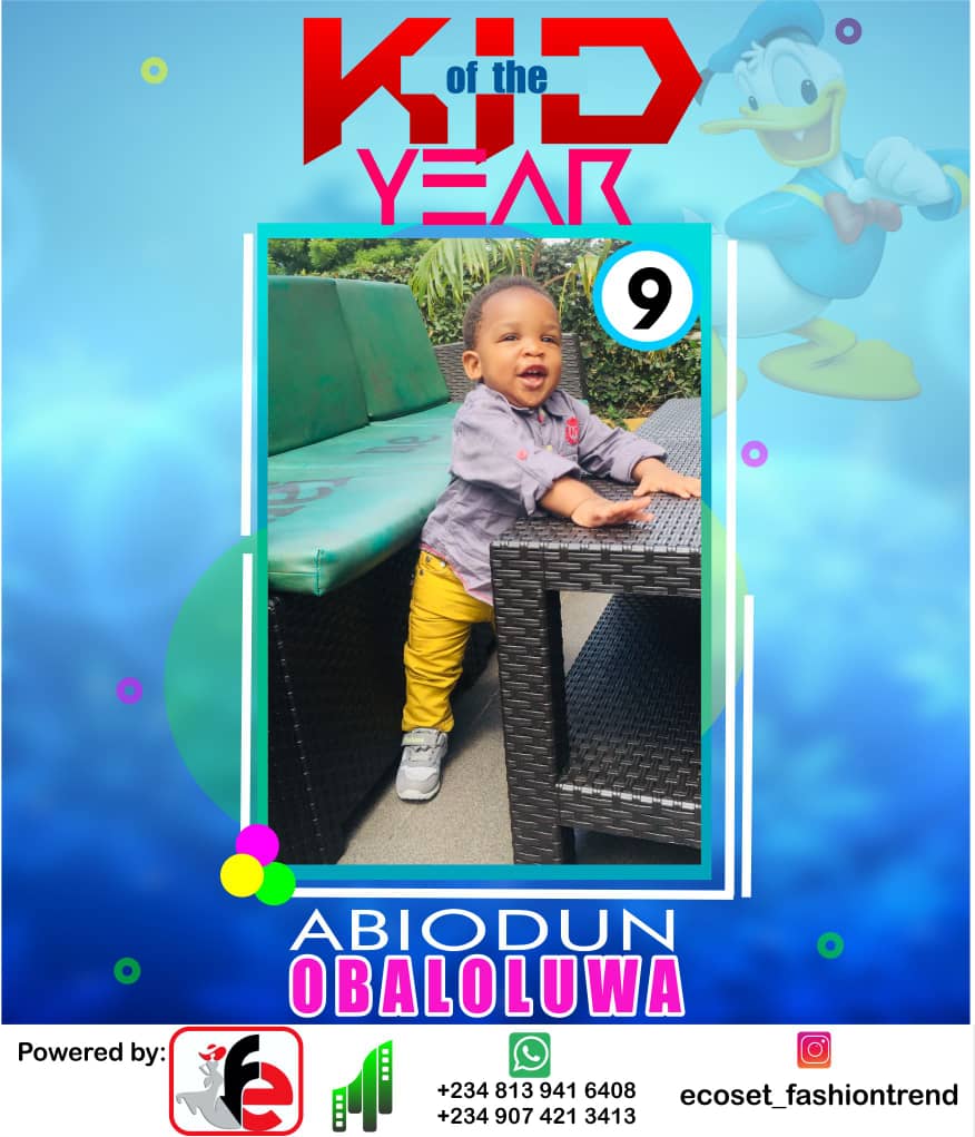 Vote ABIODUN OBALOLUWA	JAYDEN in ECOSET FASHION CREATIVE KID OF THE YEAR 2020 Voting Contest @ Fetem.com.ng