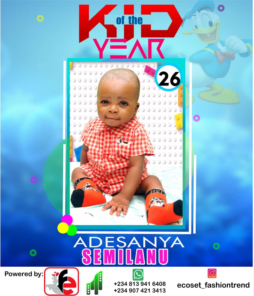 Vote ADESANYA SEMILANU	ALEXANDRA in ECOSET FASHION CREATIVE KID OF THE YEAR 2020 Voting Contest @ Fetem.com.ng