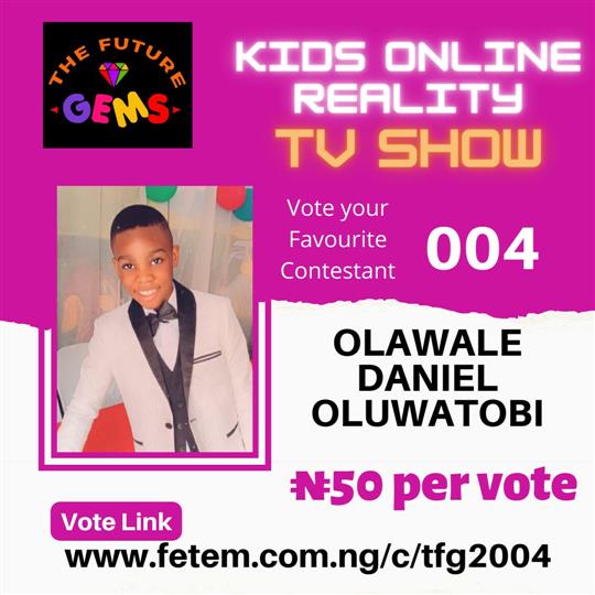 Vote Olawale Daniel Oluwatobi in The Future Gems 2.0 Voting Contest @ Fetem.com.ng