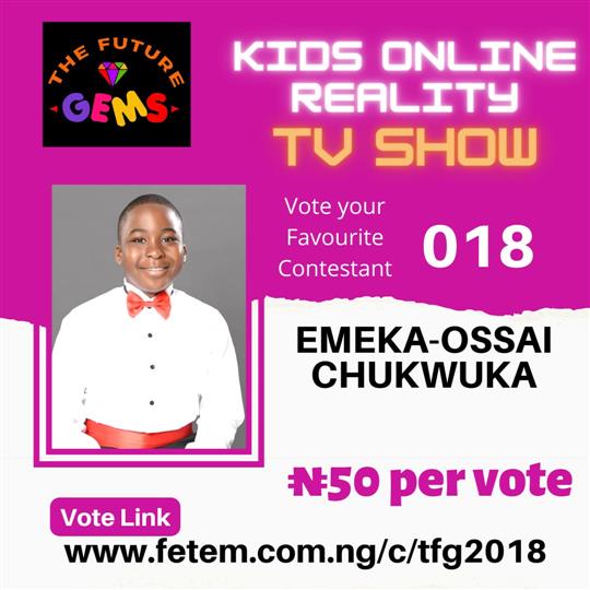 Vote Emeka-ossai Chukwuka in The Future Gems 2.0 Voting Contest @ Fetem.com.ng