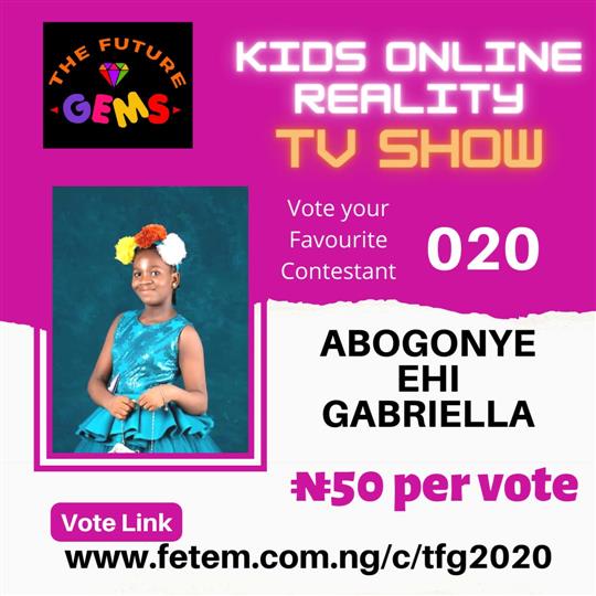 Vote Abogonye Ehi Gabriella in The Future Gems 2.0 Voting Contest @ Fetem.com.ng